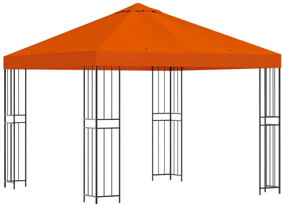 Pavėsinė 3 x 3 m Oranžinė Poliesteris ir plienas 190 gsm