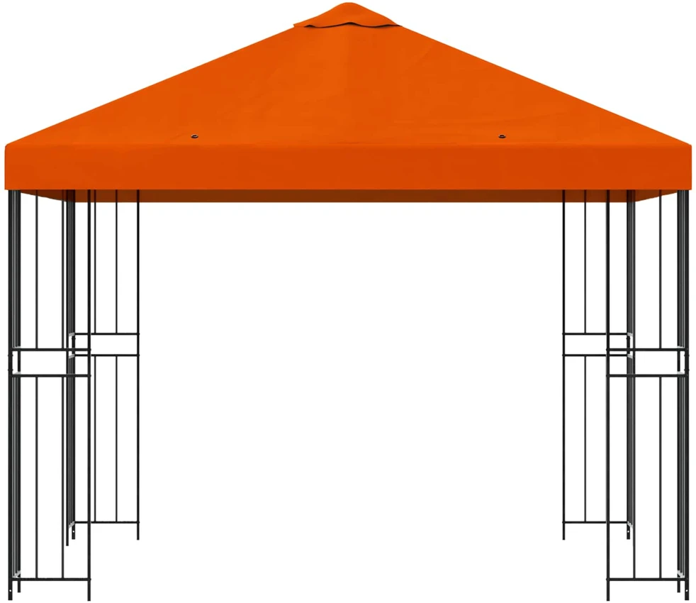 Pavėsinė 3 x 3 m Oranžinė Poliesteris ir plienas 190 gsm