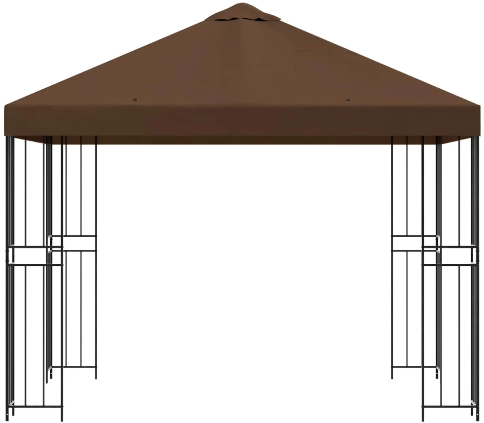 Pavėsinė 3 x 3 m Ruda Poliesteris ir plienas 190 gsm