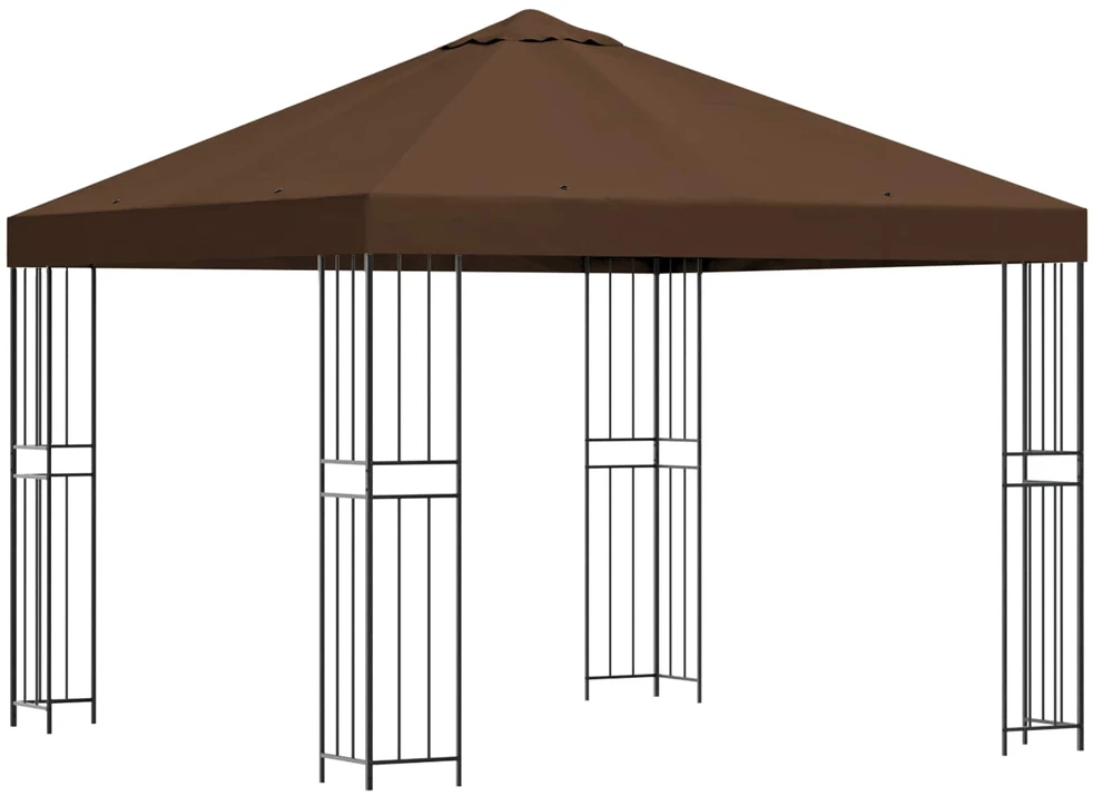 Pavėsinė 3 x 3 m Ruda Poliesteris ir plienas 190 gsm