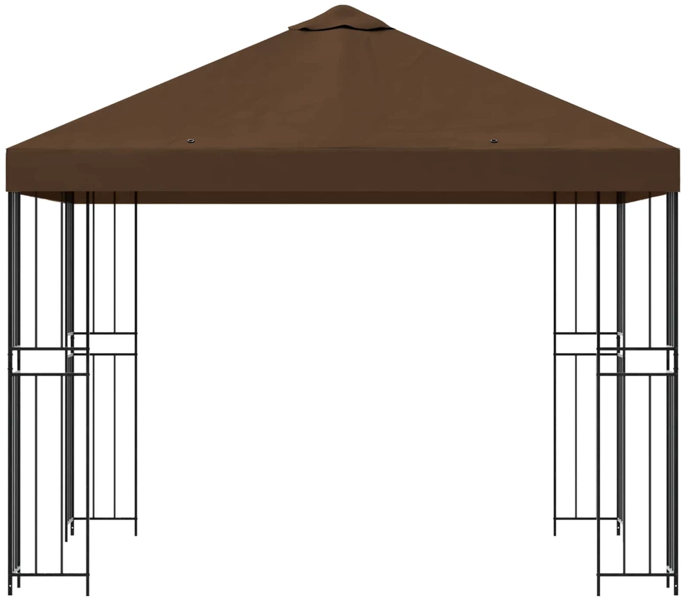 Pavėsinė 3 x 3 m Ruda Poliesteris ir plienas 190 gsm