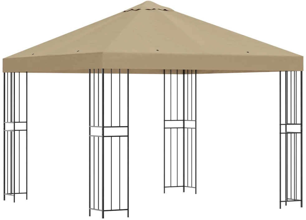 Pavėsinė 3 x 3 m Smėlio Poliesteris ir plienas 190 gsm