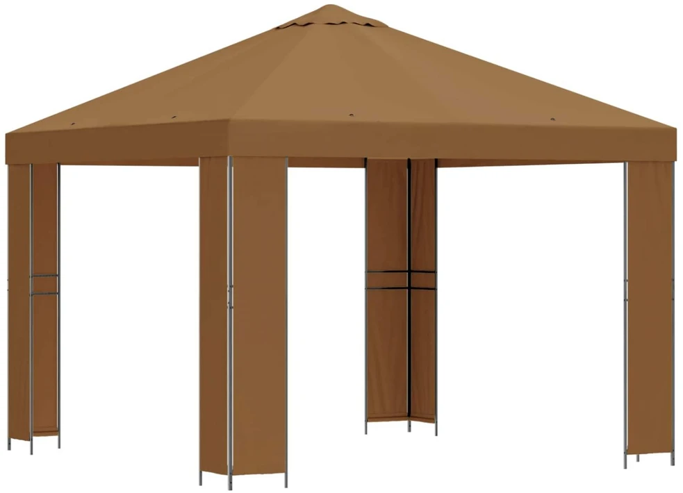Pavėsinė 3 x 3 m Smėlio Poliesteris ir plienas 190 gsm