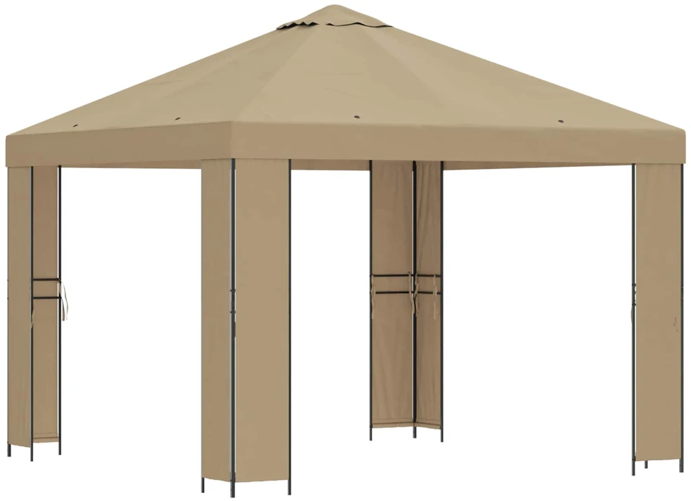 Pavėsinė 3 x 3 m Smėlio Poliesteris ir plienas 190 gsm