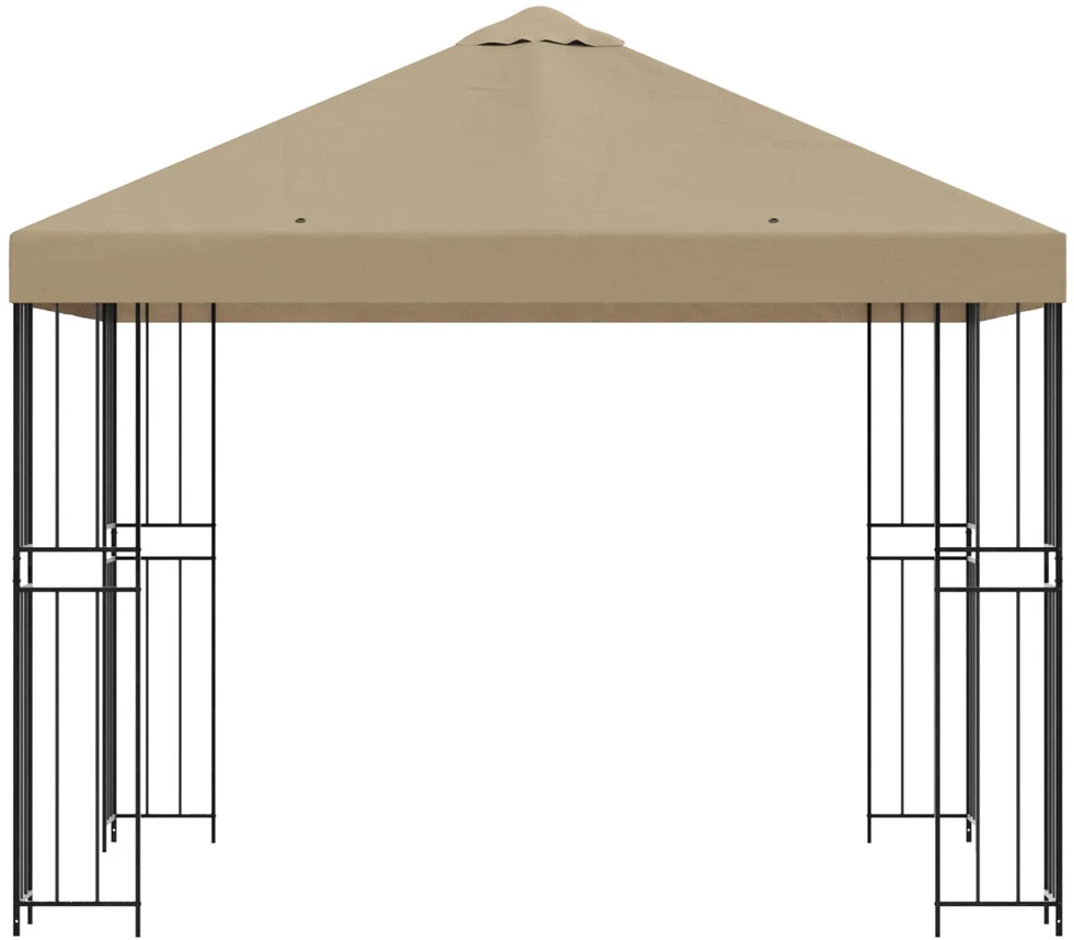 Pavėsinė 3 x 3 m Smėlio Poliesteris ir plienas 190 gsm