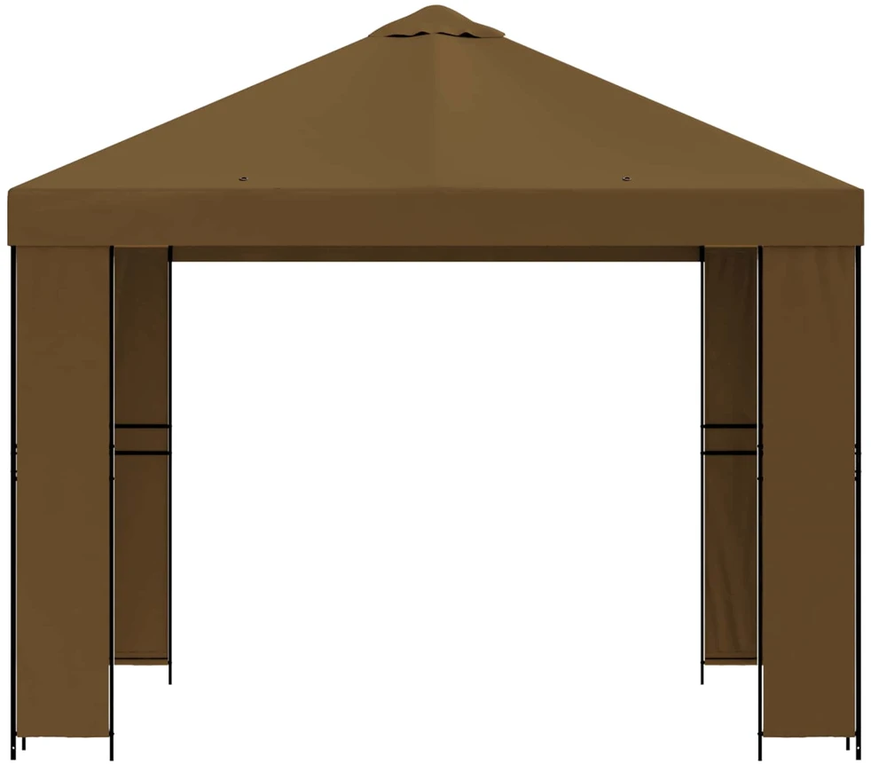 Pavėsinė 3 x 3 m Taupe Poliesteris ir plienas 190 gsm