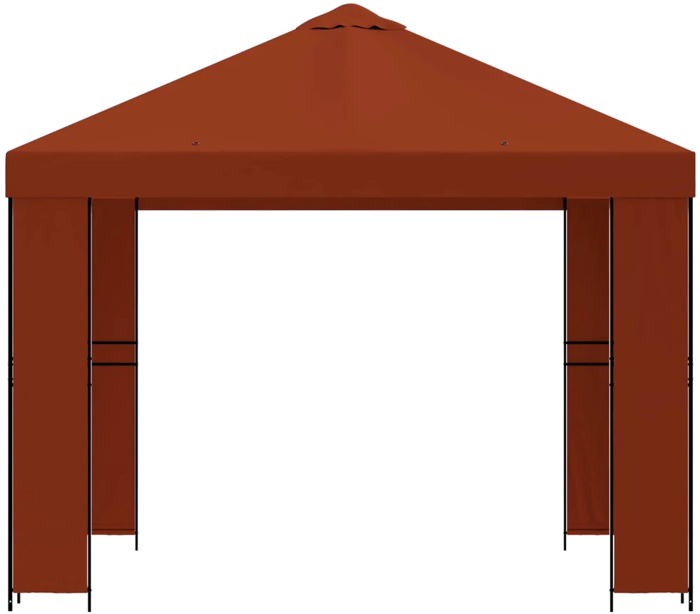 Pavėsinė 3 x 3 m Terakotos Poliesteris ir plienas 190 gsm