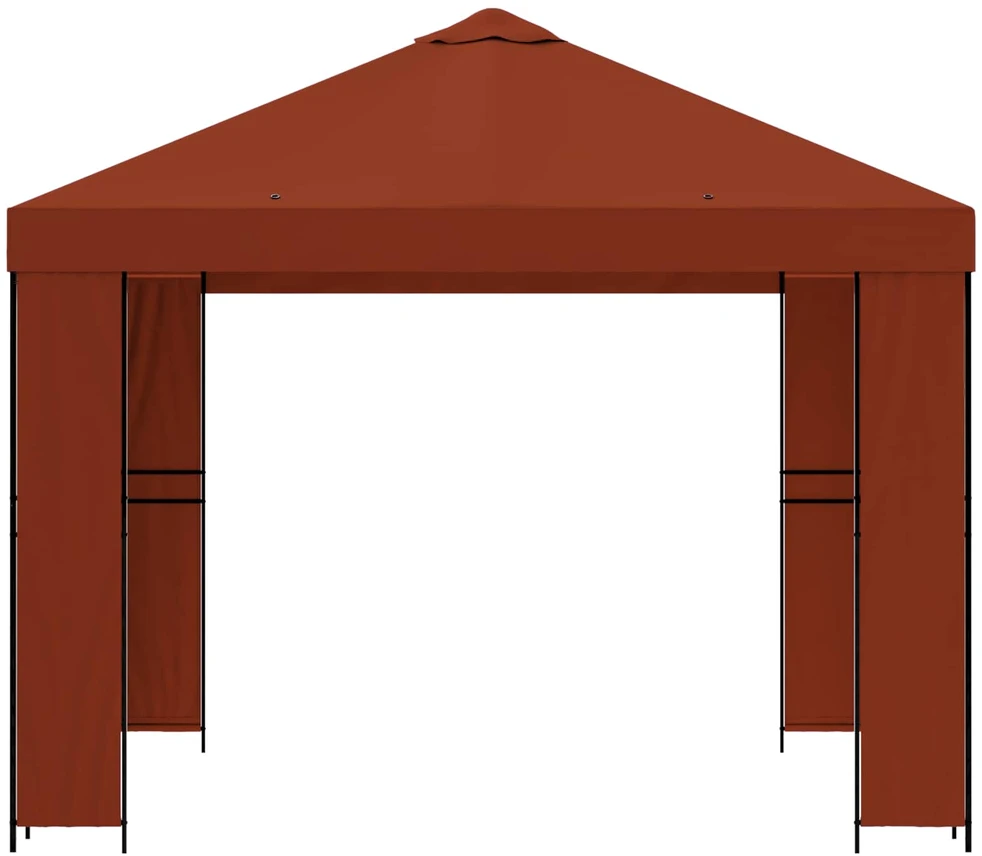Pavėsinė 3 x 3 m Terakotos Poliesteris ir plienas 190 gsm