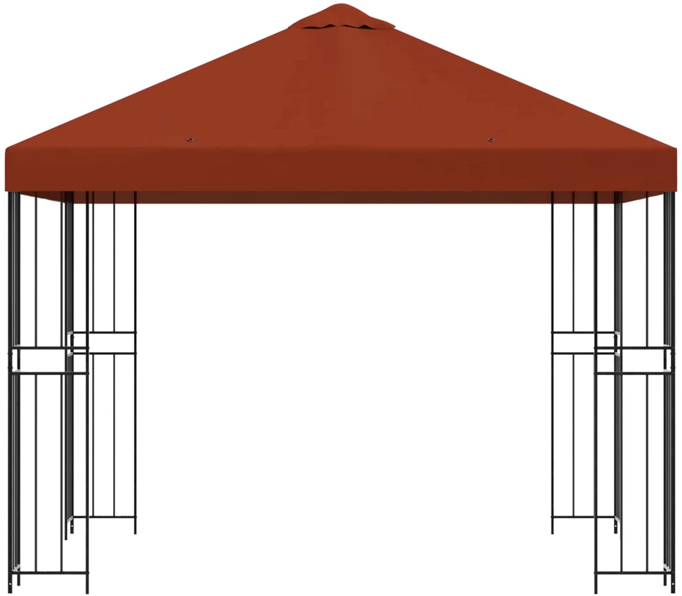 Pavėsinė 3 x 3 m Terakotos Poliesteris ir plienas 190 gsm