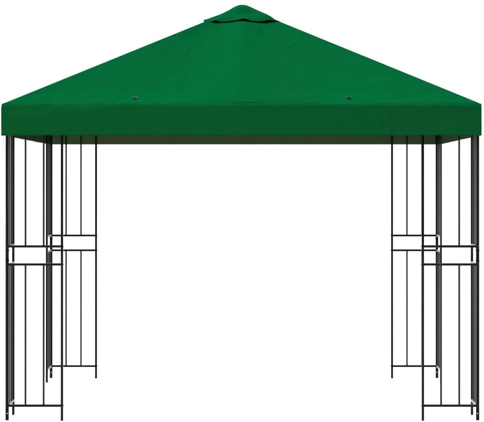Pavėsinė 3 x 3 m Žalia Poliesteris ir plienas 190 gsm