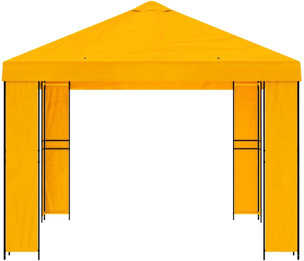 Pavėsinė 4 × 3 m Geltona Poliesteris ir plienas 190 gsm