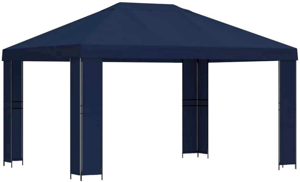 Pavėsinė 4 × 3 m Mėlyna Poliesteris ir plienas 190 gsm