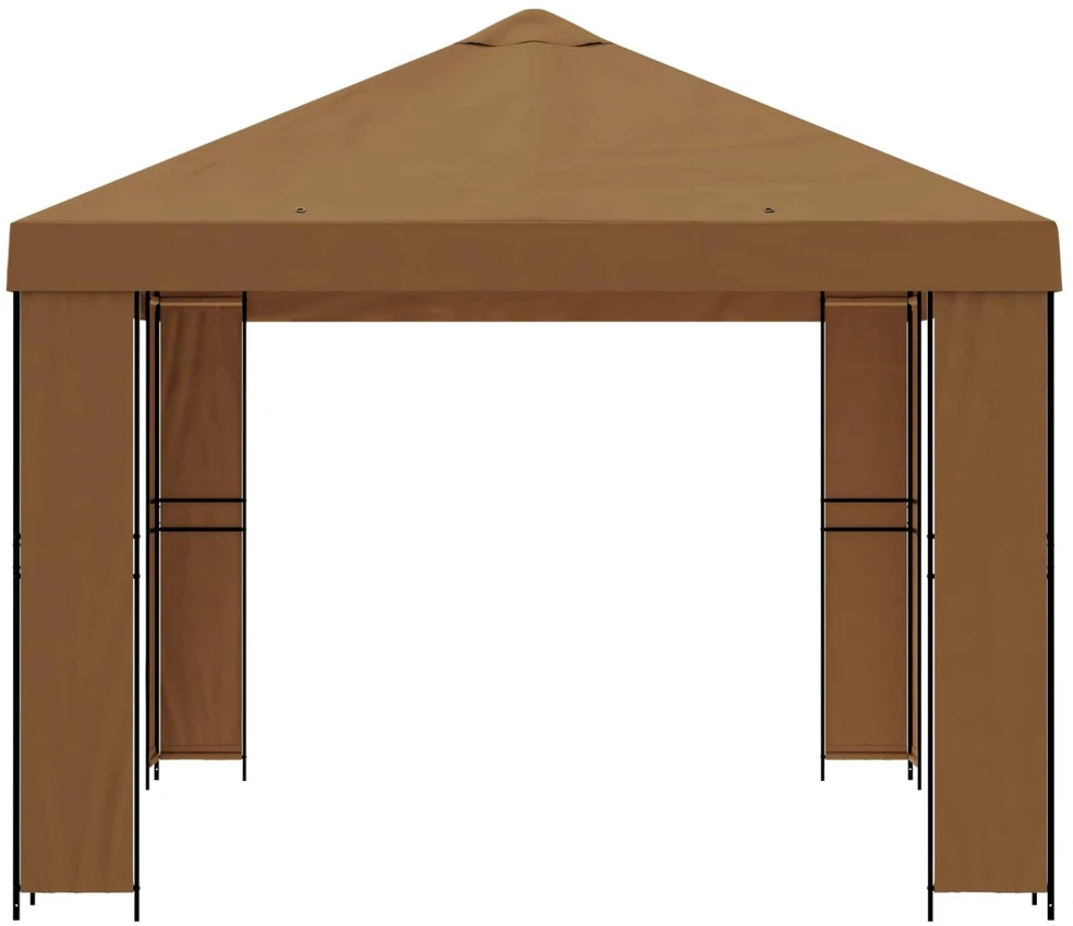 Pavėsinė 4 × 3 m Smėlio Poliesteris ir plienas 190 gsm