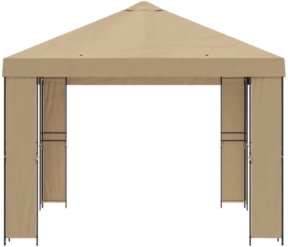 Pavėsinė 4 × 3 m Smėlio Poliesteris ir plienas 190 gsm