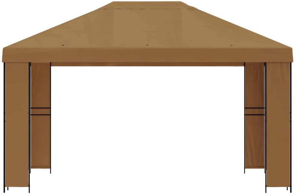 Pavėsinė 4 × 3 m Smėlio Poliesteris ir plienas 190 gsm