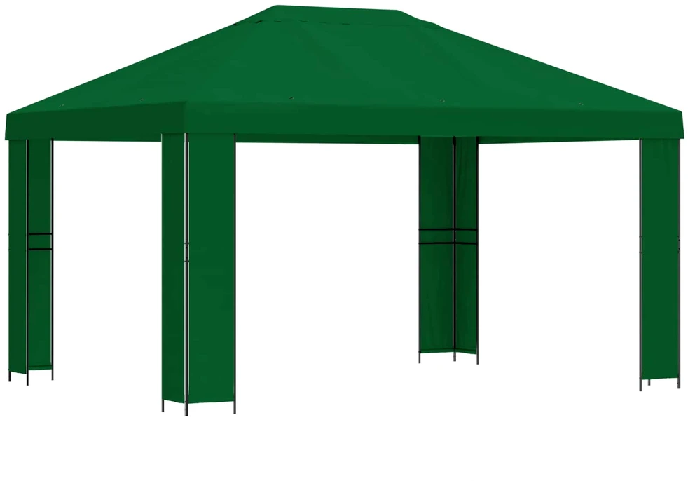 Pavėsinė 4 × 3 m Žalia Poliesteris ir plienas 190 gsm