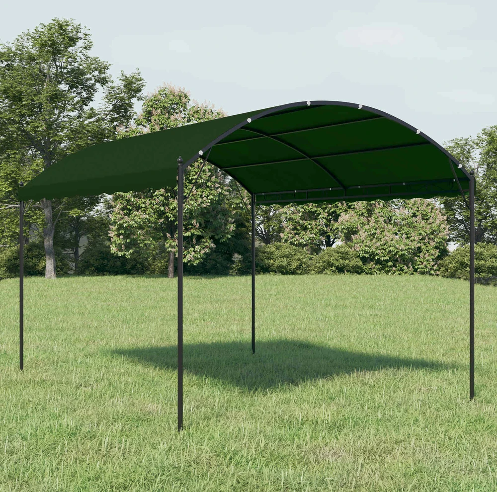 Pavėsinė 4 x 3 x 2,6 m Žalia Poliesteris ir plienas