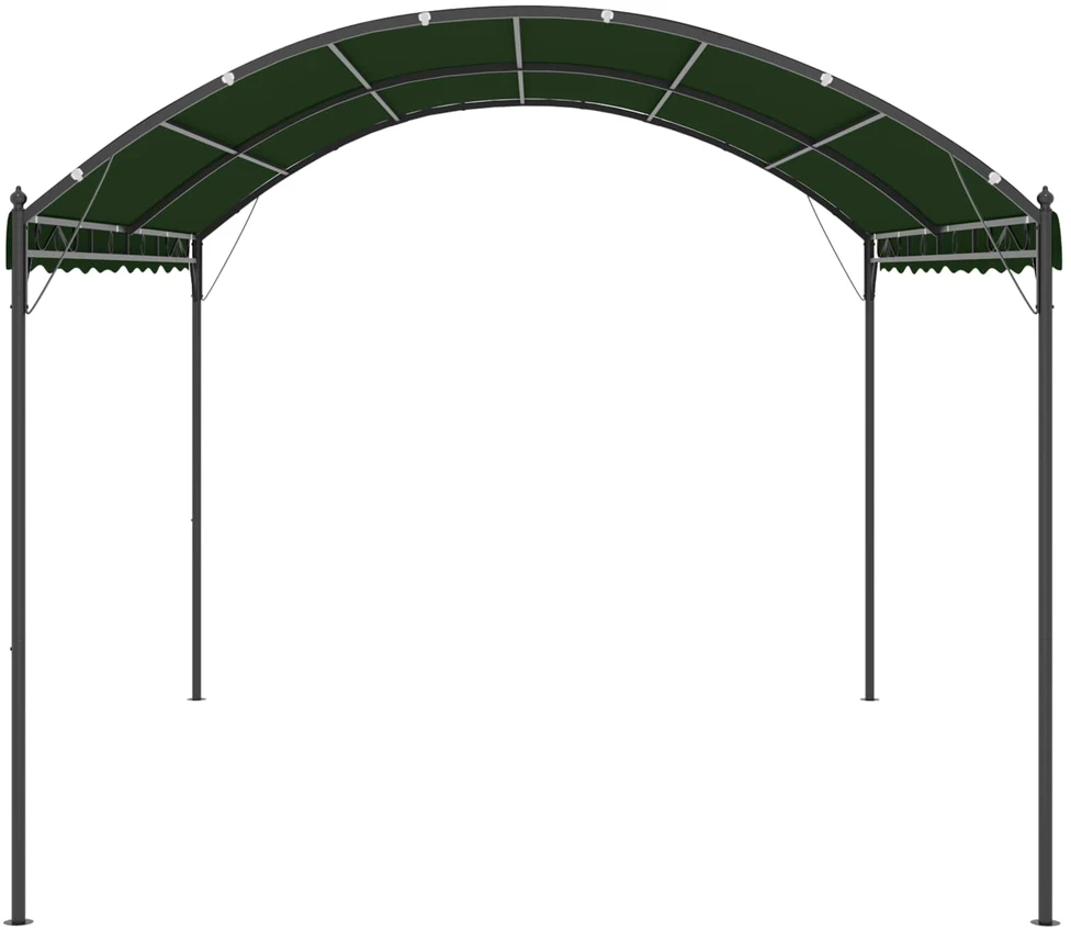 Pavėsinė 4 x 3 x 2,6 m Žalia Poliesteris ir plienas