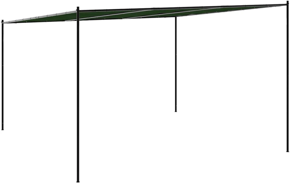 Pavėsinė 4 x 3,98 x 2,67 m Žalia Poliesteris ir plienas