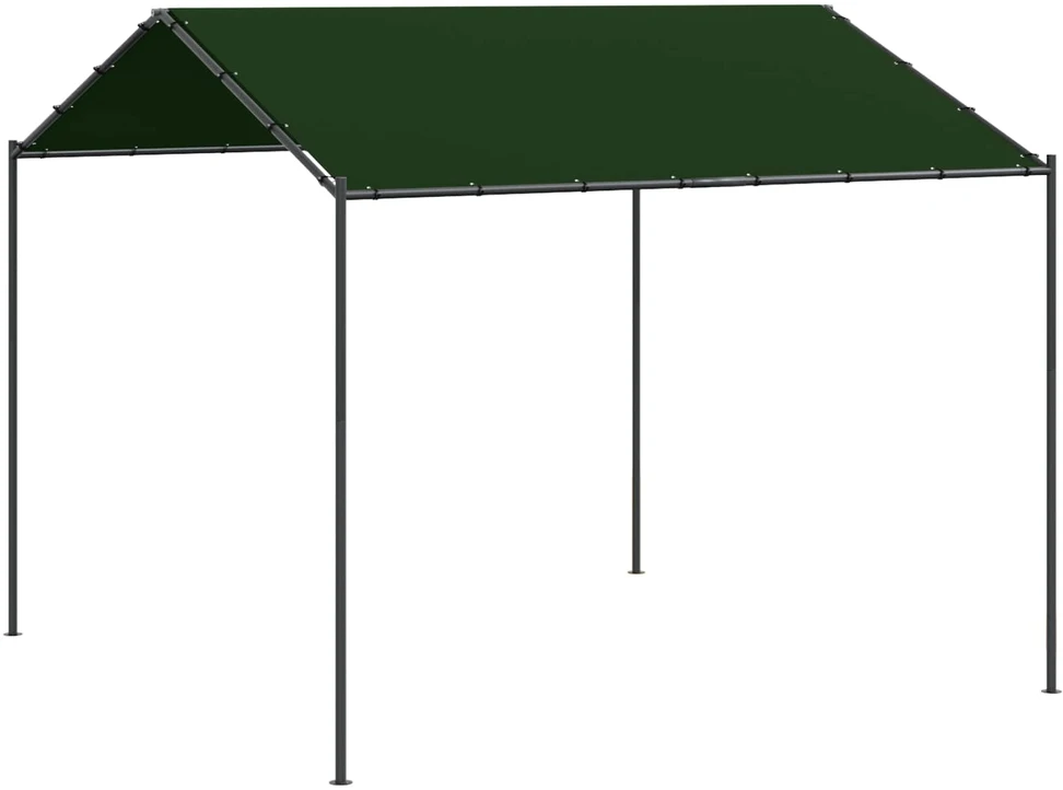 Pavėsinė 4 x 4 x 2,6 m Taupe Poliesteris ir plienas