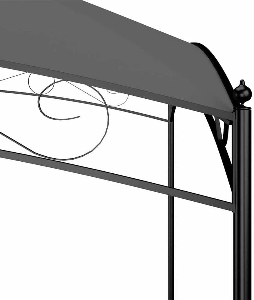 Pavėsinė, antracito spalvos, 3x4x2,65m, 180 g/m²