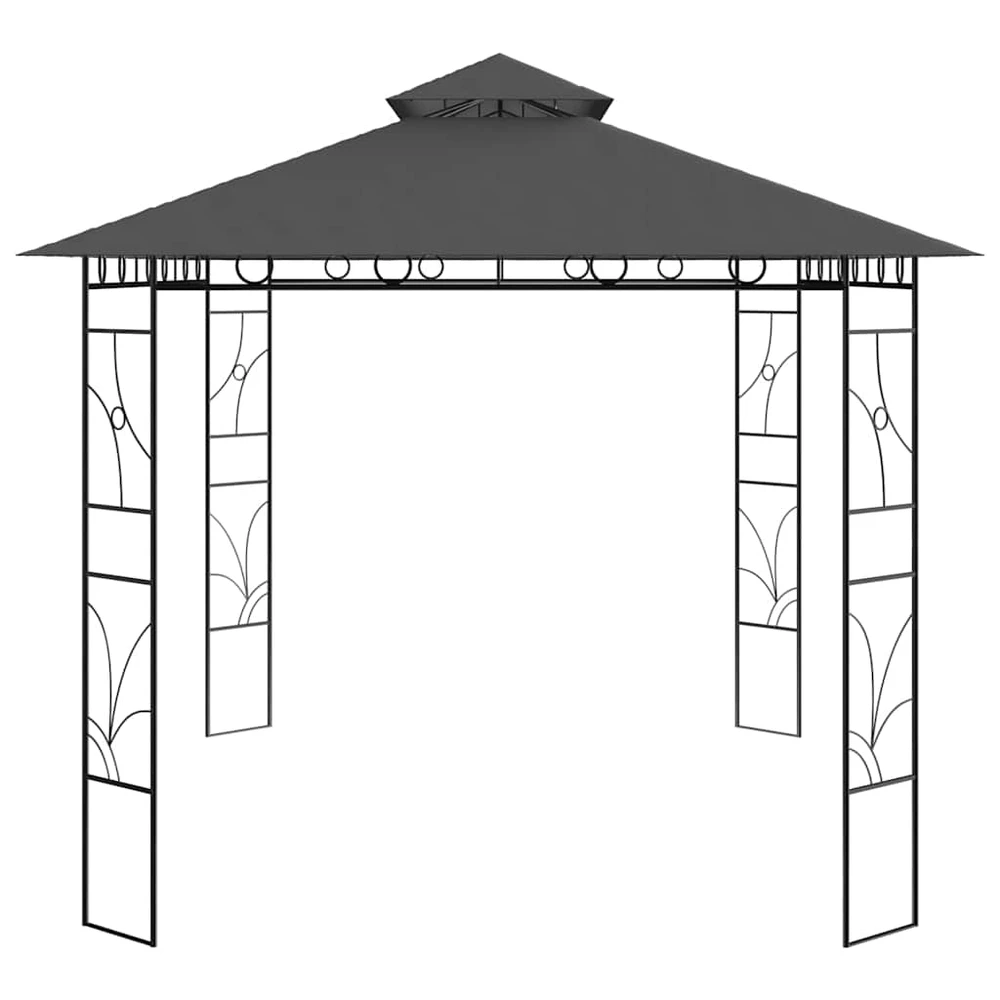 Pavėsinė, antracito spalvos, 4x3x2,7m, 160g/m²