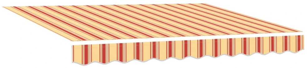 Ištraukiama markizė Geltona, oranžinė ir balta 2,5 x 2 m