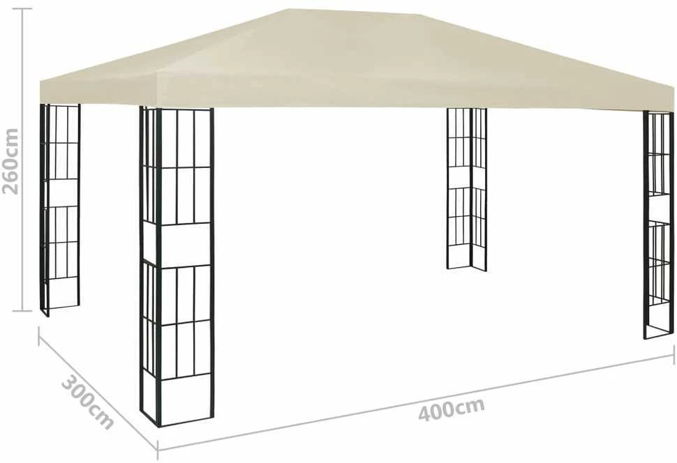 Pavėsinė, kreminės spalvos, 3x4m