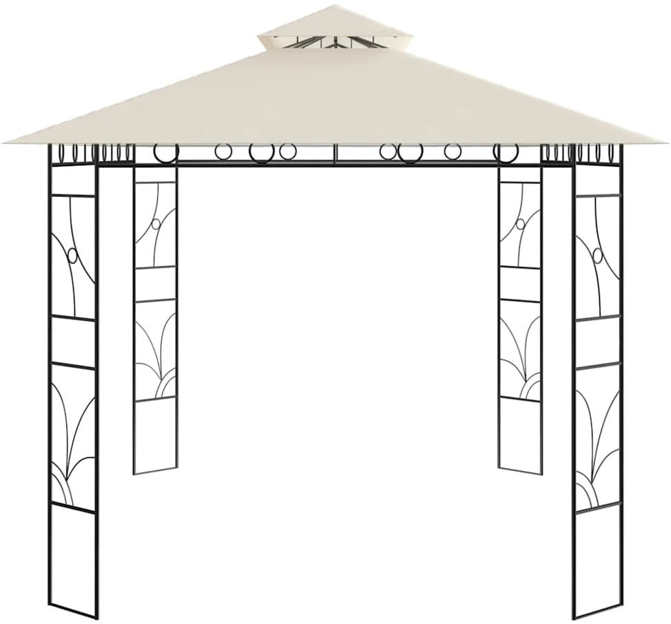 Pavėsinė, kreminės spalvos, 4x3x2,7m, 160g/m²