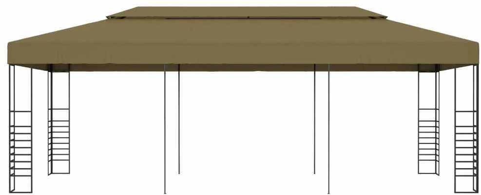 Pavėsinė-palapinė, taupe spalvos, 6x3x2,7m, 180g/m²