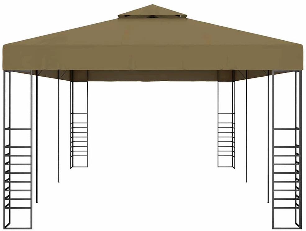 Pavėsinė-palapinė, taupe spalvos, 6x3x2,7m, 180g/m²
