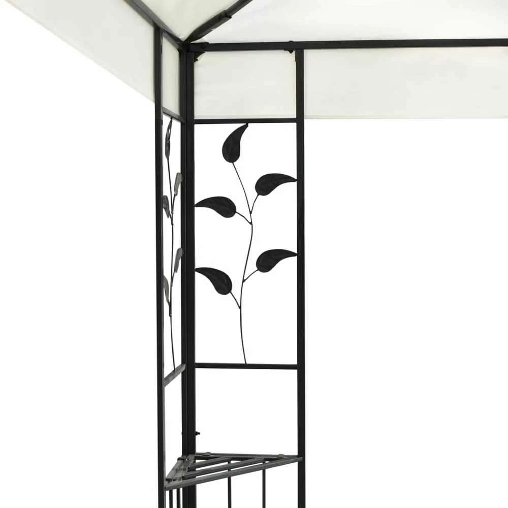 Pavėsinė su dvigubu stogu, baltos spalvos, 6x3m, plienas