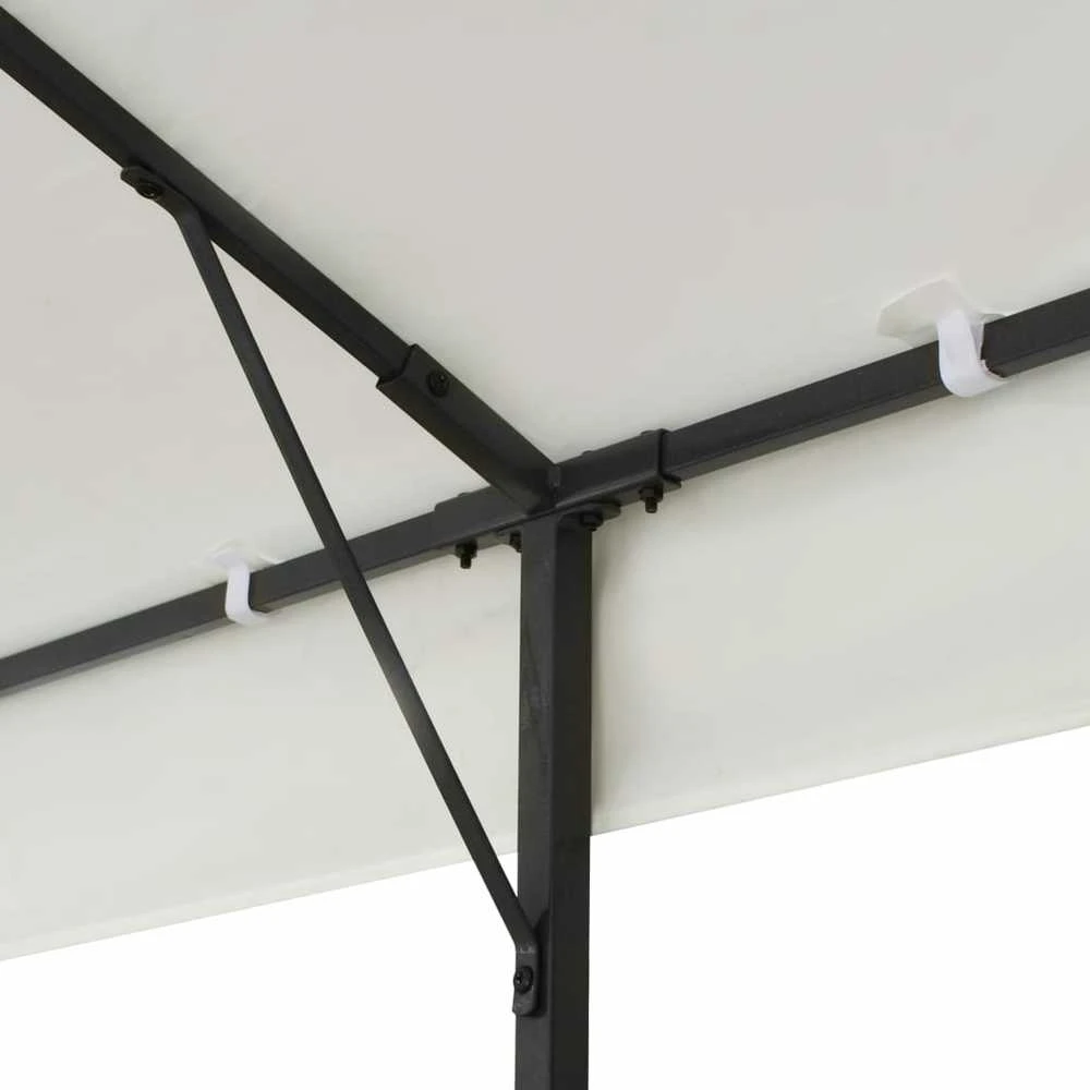 Pavėsinė su dvigubu stogu, baltos spalvos, 6x3m, plienas