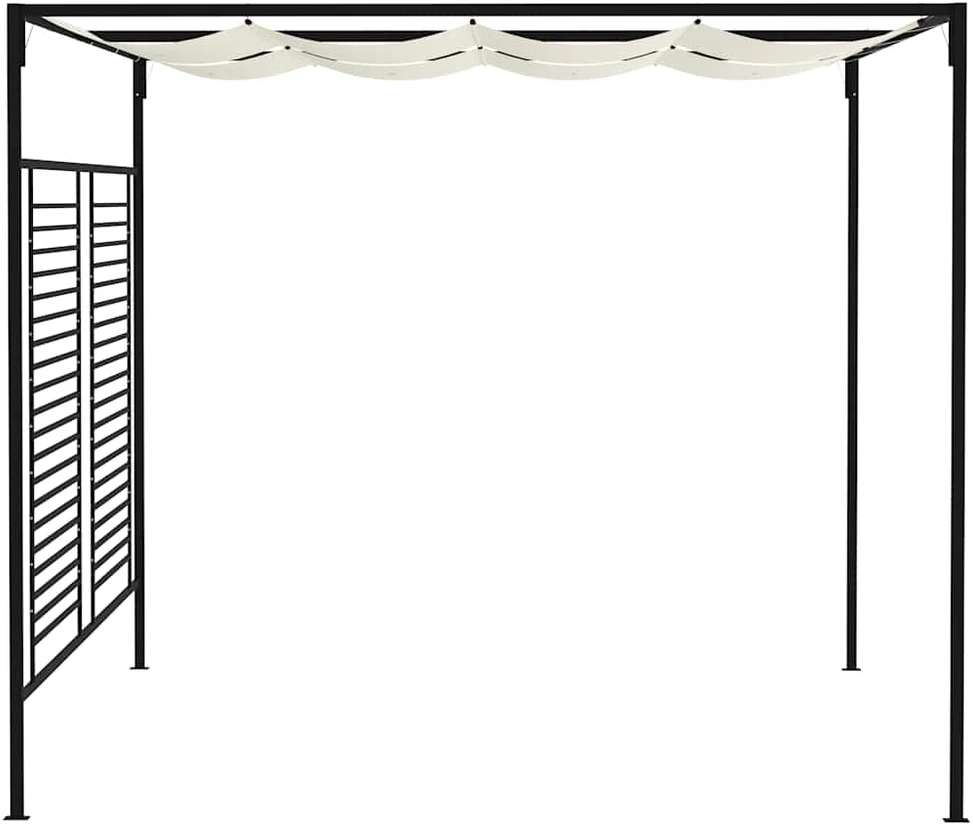 Pavėsinė su įtraukiamu stogu, kreminė, 3x4x2,3m, 180g/m²