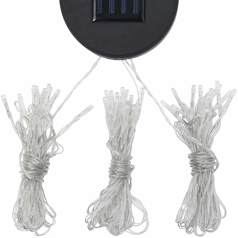 Pavėsinė su lempučių girliandomis LED, taupe, 3x4m, 180g/m²