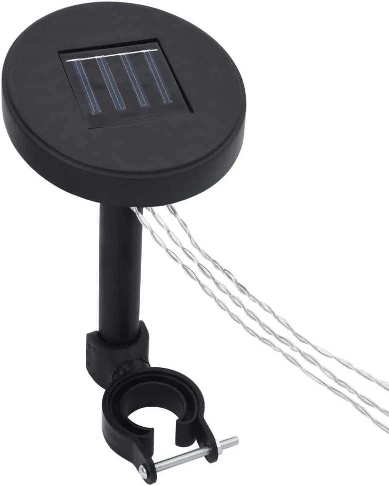 Pavėsinė su lempučių girliandomis LED, taupe, 3x4m