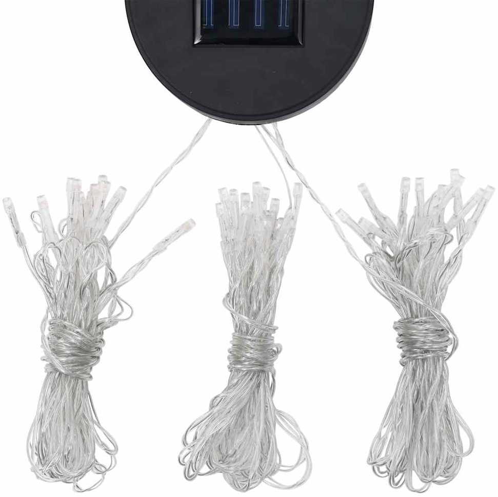 Pavėsinė su lempučių girliandomis LED, taupe, 4x3m