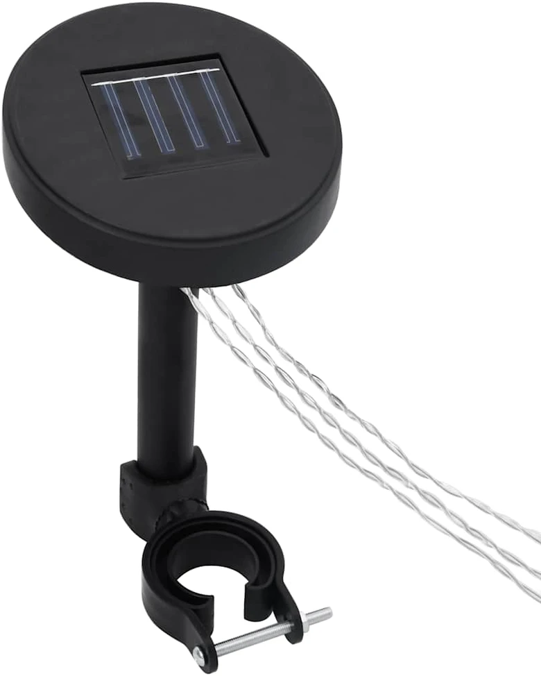 Pavėsinė su lempučių girliandomis LED, taupe, 3x3m