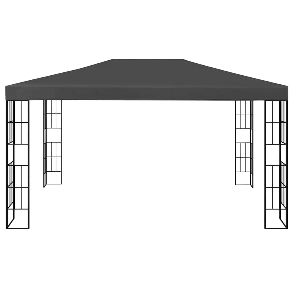 Pavėsinė su lemputėmis LED, antracito, 3x4m