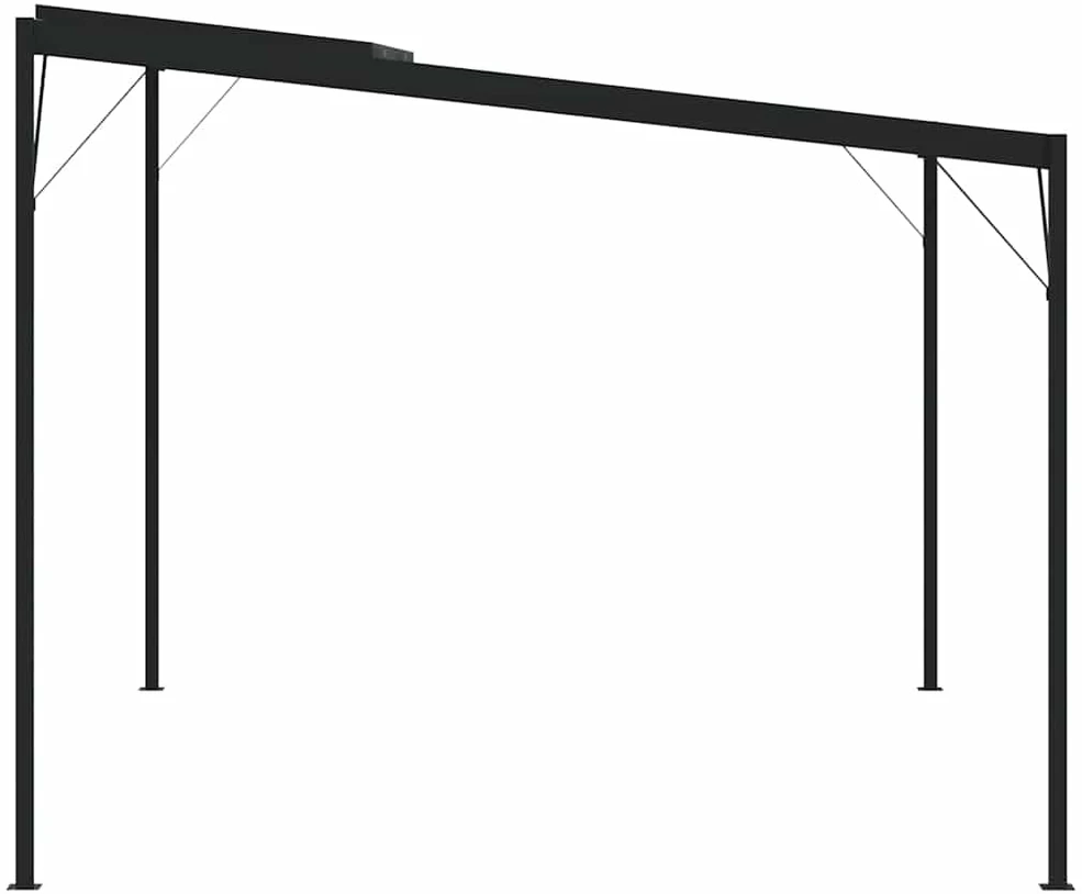 Pavėsinė su stogu, antracito, 4x3x2,5m, aliuminis ir plienas