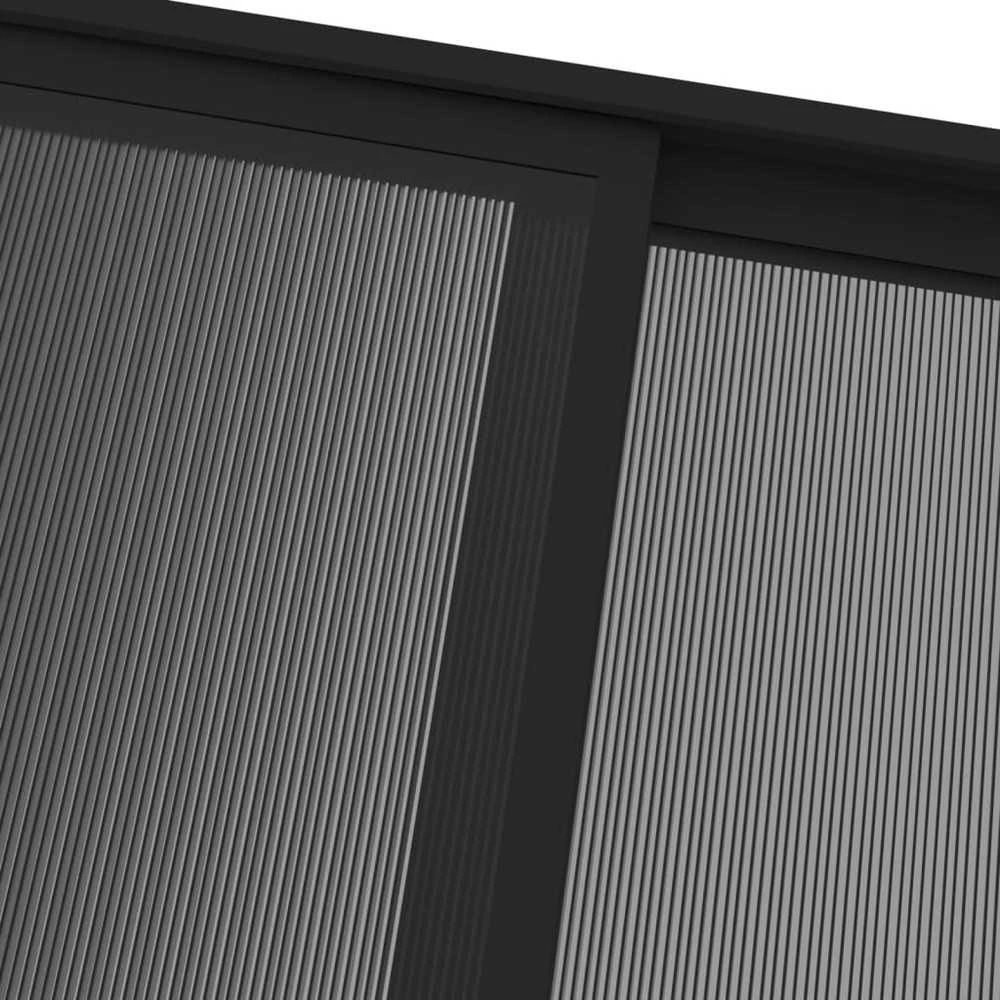 Pavėsinė su stogu, antracito, 4x3x2,5m, aliuminis ir plienas