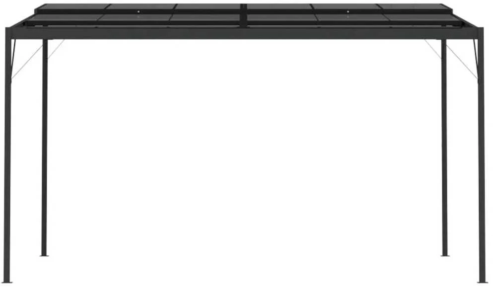 Pavėsinė su stogu, antracito, 4x3x2,5m, aliuminis ir plienas