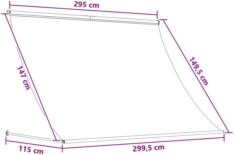 Pavėsinė Šviesiai pilka 300 x 150 cm