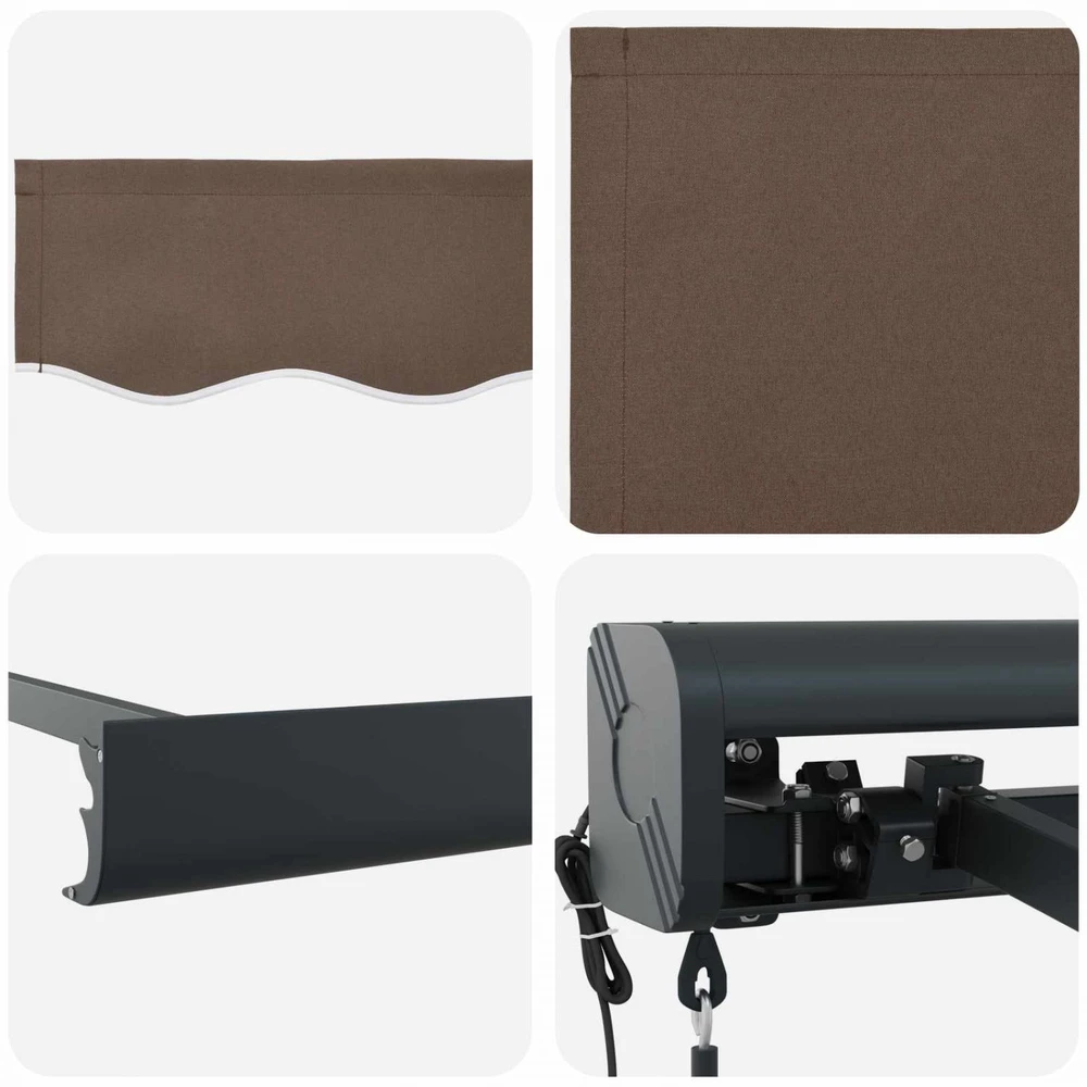 Ištraukiama markizė Taupe 450 × 300 cm Audinys ir metalas