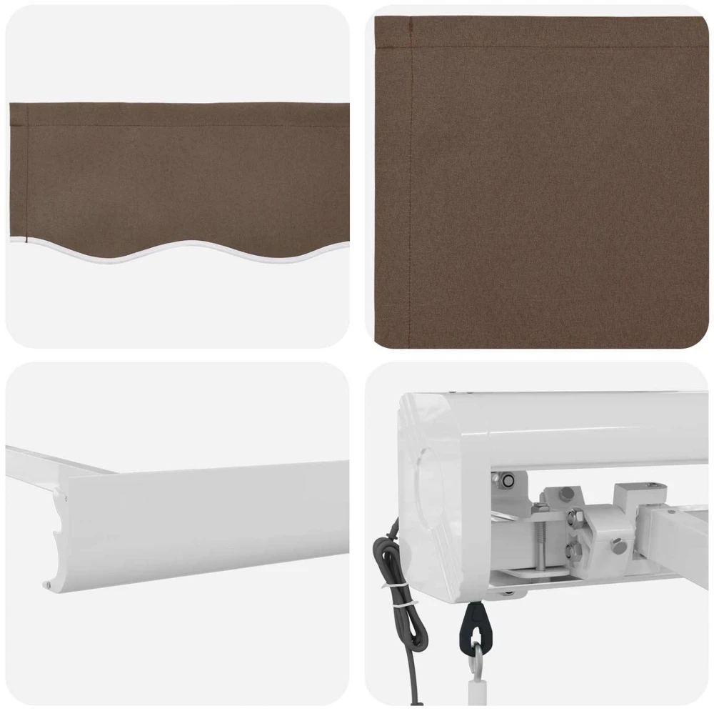 Ištraukiama markizė Taupe 450 × 300 cm Audinys ir metalas