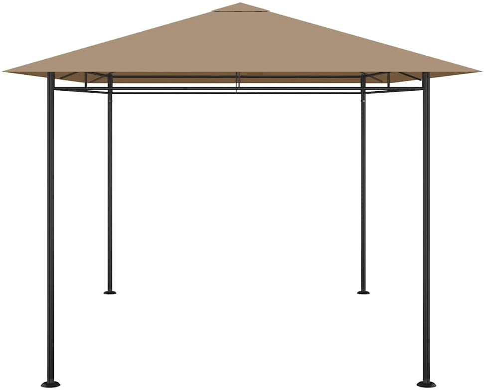 Pavėsinė, taupe spalvos, 384x281x270 cm, 180g/m²