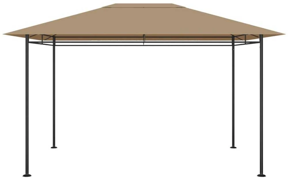 Pavėsinė, taupe spalvos, 384x281x270 cm, 180g/m²