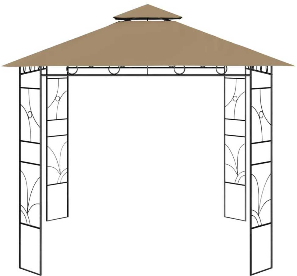 Pavėsinė, taupe spalvos, 3x3x2,7m, 160g/m²