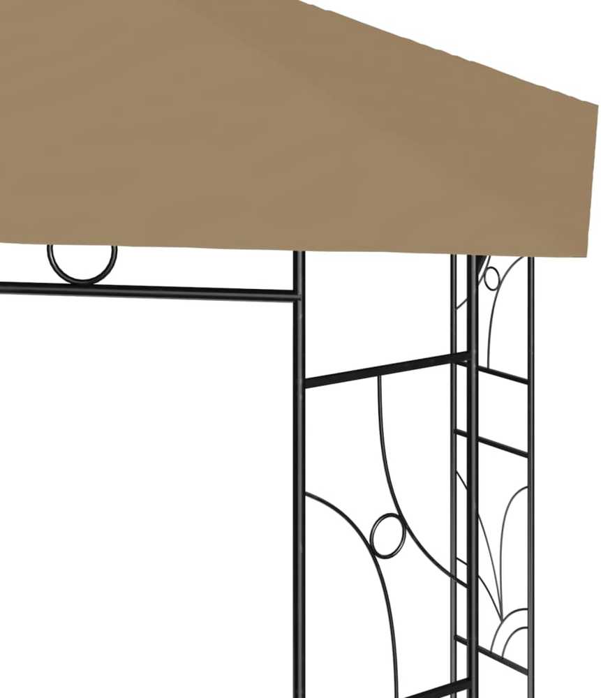 Pavėsinė, taupe spalvos, 4x3x2,7m, 160g/m²