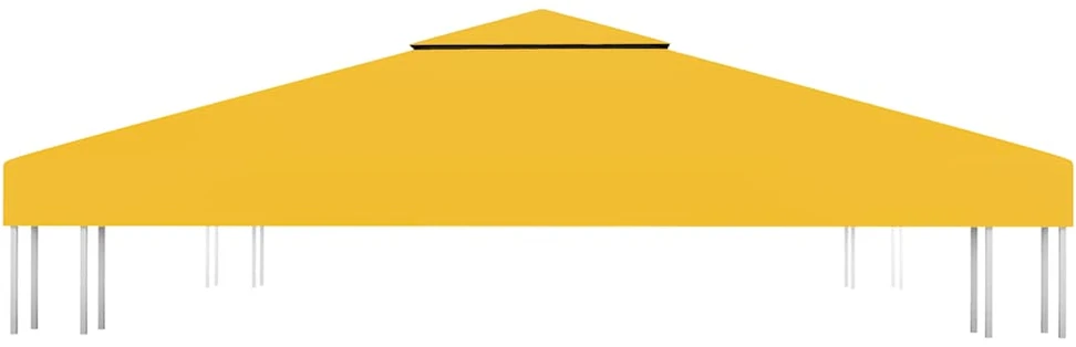 Pavėsinės uždangalas, 2 pakopų, geltonas, 3x3m, 310 g/m²